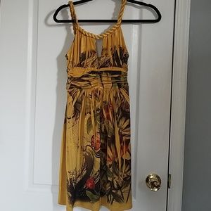 Gold Arden B Braided Strap Dress